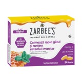 Pastile calmante cu miere pentru sustinerea imunitatii, 24 pastile, Zarbee&#039;s
