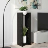 vidaXL Suport pentru plante cu raft Stejar Negru 30 x 30 x 100 cm 899564