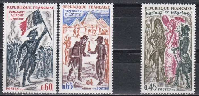 Franta 1972 - Istoria Frantei, 2 Serii, MNH