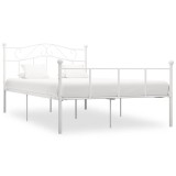 Cumpara ieftin Cadru de pat, alb, 140 x 200 cm, metal