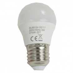 Bec Led Sferic E27 6W 220V 2700K G45 Lumina Calda