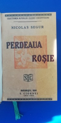 myh 543f - NICOLAS SEGUR - PERDEAUA ROSIE - ED 1928 foto