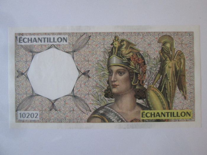 Franța 2000 Francs UNC,bancnotă test/specimen emisiune privată ediție limitată