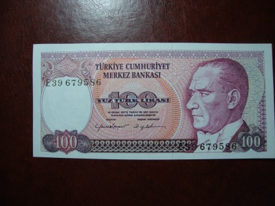 TURCIA 100 LIRE 1984 UNC foto