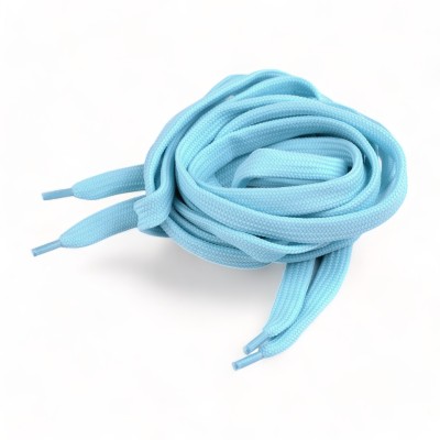 Sireturi plate din poliester pentru pantofi / hanorace Crisalida, 130 cm, Bleu foto