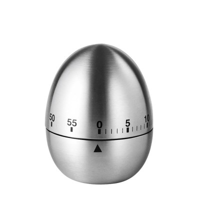 Cronometru de Bucatarie, Cyrax, Mecanic, Forma de Ou, din Otel Inoxidabil, 60 min Timer, 8 x 6 cm, Argintiu foto