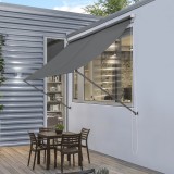 Copertina retractabila Litoral montabila pe perete 250 x 120 cm gri [pro.tec] HausGarden Leisure