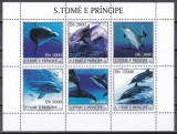 Sao Tome si Principe 2003 - Delfinii, Bloc, Cota 10 EURO, MNH