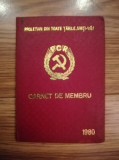 Carnet Membru PCR, comunism, anii 80, epoca de aur, Slobozia, Ialomita