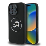 Husa pentru iPhone 16 Pro - Karl Lagerfeld Silicone MagSafe (KLHMP16LSKCHTCK) - Karl&amp;Choupette Heads