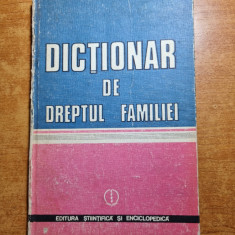 dictionar de dreptul familiei - din anul 1984