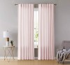 Draperie din catifea cu rejansa transparenta cu ate pentru galerie, Madison, 200x230 cm, densitate 700 g/ml, Cantaloupe, 1 buc