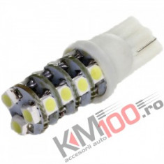 Bec LED T10 15 SMD 1210 12V ALBA COD: PT108 foto