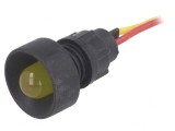 Lampă LED de control galbenă 12-24V &Oslash;13mm