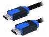 Cablu HDMI - HDMI, din ambele par&amp;#355;i, HDMI mufa, 5m, albastru, negru, LOGILINK - CHB1105