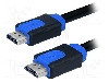 Cablu HDMI - HDMI, din ambele par&amp;amp;#355;i, HDMI mufa, 15m, albastru, negru, LOGILINK - CHB1115 foto