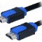 Cablu HDMI - HDMI, din ambele par&amp;#355;i, HDMI mufa, 2m, albastru, negru, LOGILINK - CHB1102