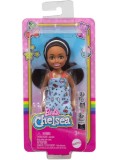 Barbie Chelsea With Blue Dress, Headband Brown Hair Mini Doll (hxm97)