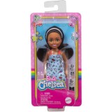 Barbie Chelsea With Blue Dress, Headband Brown Hair Mini Doll (hxm97)
