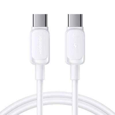 Cablu Date si Incarcare USB-C - USB-C Joyroom S-A14, 60W, 1.2m, Alb foto