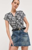 Miss Sixty fustă din denim culoarea bleumarin, mini, dreaptă