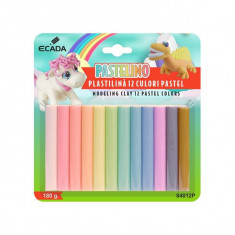 Plastilină 12 culori pastel ECADA - ***