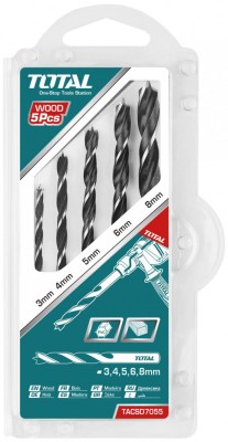 TOTAL - SET BURGHIU SPIRALA PENTRU LEMN: 5BUC PowerTool TopQuality foto
