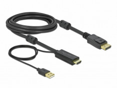 Cablu Delock Display Port - HDMI Black foto