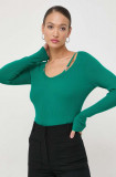 Cumpara ieftin Morgan pulover femei, culoarea verde, light