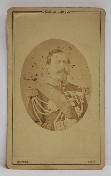 PHOTO DEMIRE , GENERALUL FRANCEZ CHARLES DENIS SAUTER BOURBAKI ( 1816 -1897 ) , FOTOGRAFIE C.D.V. , A DOUA JUMATATE A SEC. XIX