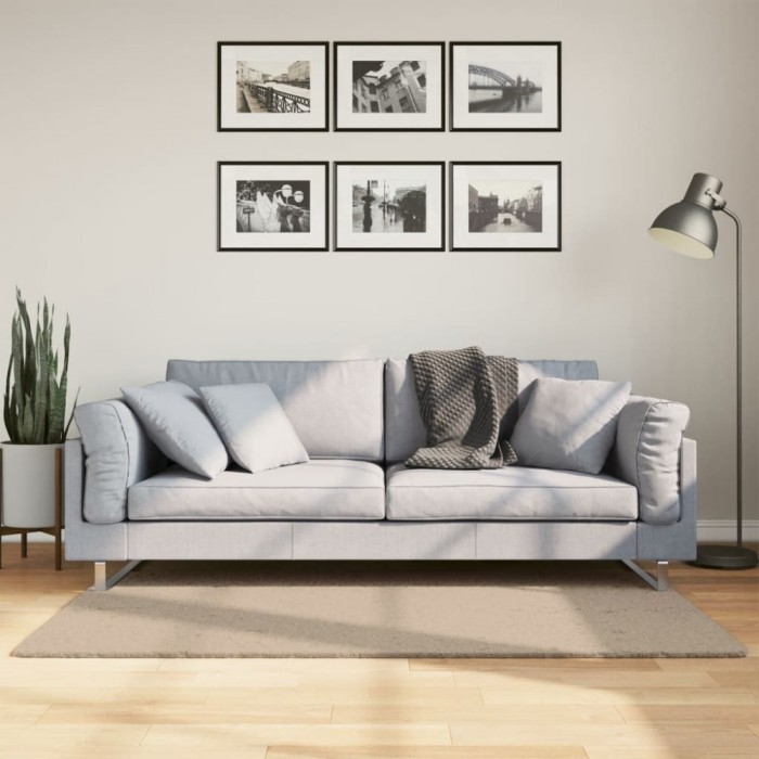 vidaXL Covor HUARTE, fir scurt, moale și lavabil, nisipiu, 80x150 cm 375052