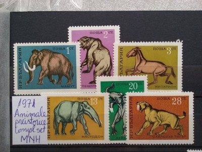 1971-Bulgaria-Fauna preistorica-complet set-MNH-Perfect foto