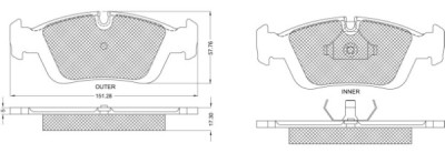 MTR MT445 set placute frana disc foto
