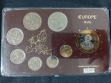 Seria completata monede - Malta 1998-2004 , 7 monede + medal, Europa