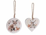 Cumpara ieftin Set 20 ornamente brad Craciun lemn multicolor &Oslash; 10 cm