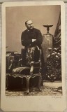 Foto CDV tenorul Enrico Tamberlik (1820 - 1889), de origine rom&acirc;nă, atelier foto DISDERI Paris, istoria muzicii operei / Botosani, Romania