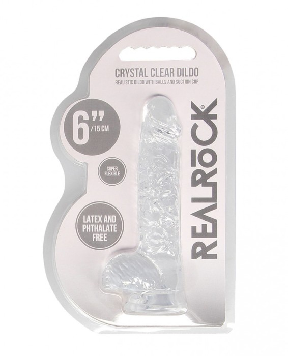 Dildo Realistic Transparent Realrock 6&quot; [17 cm x 3,1 cm ]