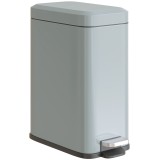 HOMCOM Coș de gunoi din metal, coș de gunoi, capacitate de 5 L, cu pedal, cu coș interior, Gri | Aosom Romania