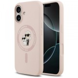 Husa MagSafe pentru Apple iPhone 17, Karl Lagerfeld, Ring Karl &amp; Choupette, Roz