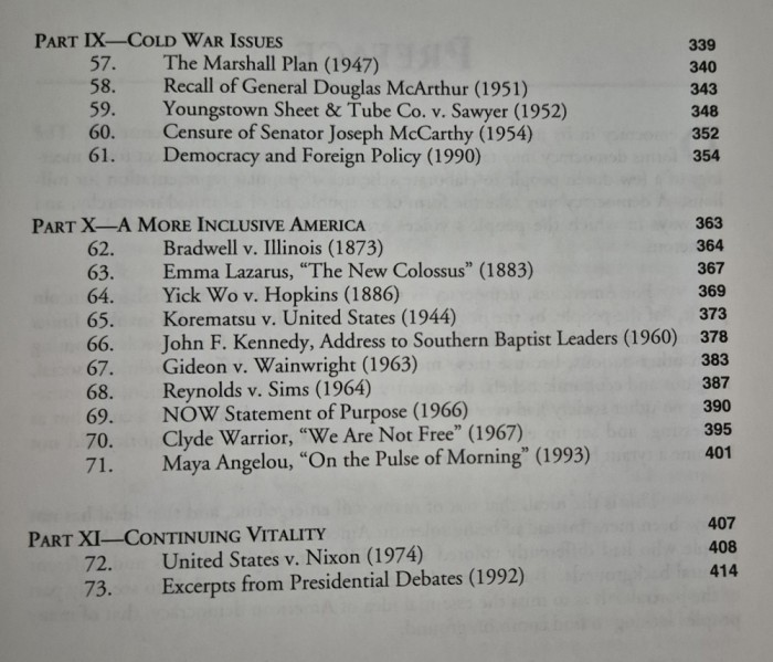 Melvin I Urofsky Basic readings in U S democracy / Texte fundamentale
