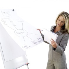 Hartie pentru flipchart 80g/mp, format 61x86cm, alba neliniata, rezerva top 500 coli foto