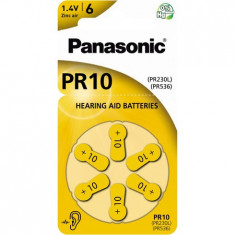 Baterii pentru proteze auditive Panasonic PR10 Zinc-Aer 6 Baterii foto