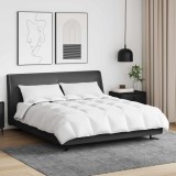 vidaXL Duvet de iarnă cu pernă 3 pcs Alb Pene de rață 3376928