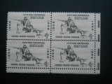 SUA BLOC DE 4 NESTAMPILAT MNH