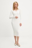 Answear.LAB rochie și cardigan culoarea alb