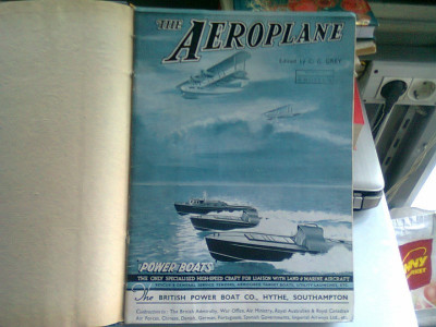 REVISTA THE AEROPLANE - 8 NUMERE/ MARTIE, APRILIE 1936 foto