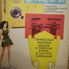 1972, Reclama NUFARUL comunism 27x20 cm curatatorie, vopsitorie, spalatorie