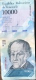 (ORIX) Bancnota Venezuela 10.000 Bolivares 2017 - Colecție / Hiperinflație / Simon Rodriguez
