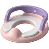 Reductor WC Copii cu Manere Linomag&reg;, Portabil, Antiderapant, 1-8 ani, Pentru majoritatea vaselor de toaleta, Roz / Mov