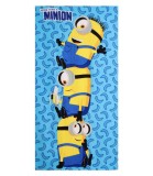 Prosop Copii Minions 70x140 cm Poliester Bleu - Brand Cerda